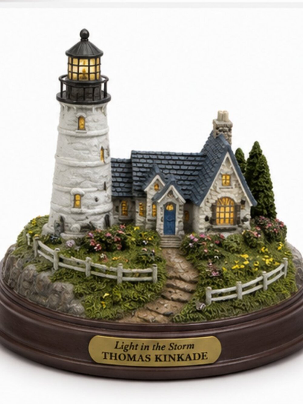 Vintage Thomas Kinkade Lighted Lighthouse Figurines